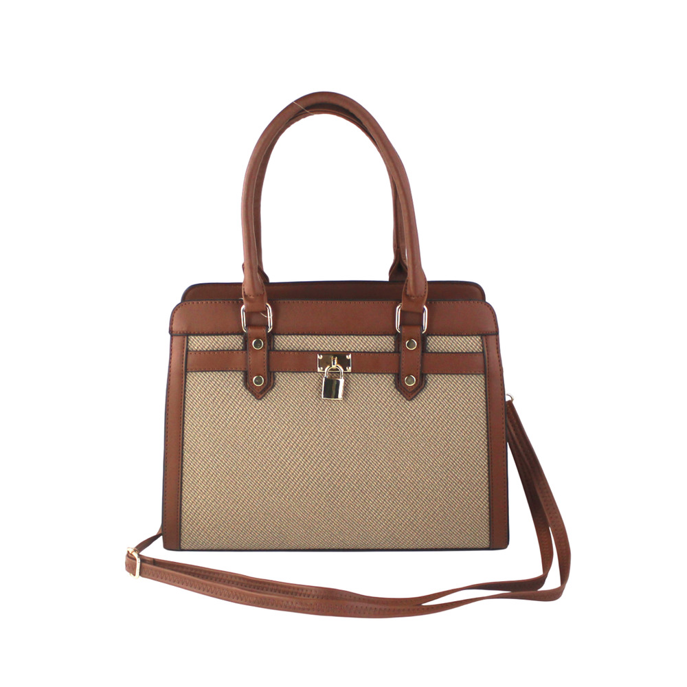 AR New York Satchel 2in1 Handbag Women Brown PU Structured Shoulder Bag NWT - Picture 6 of 16